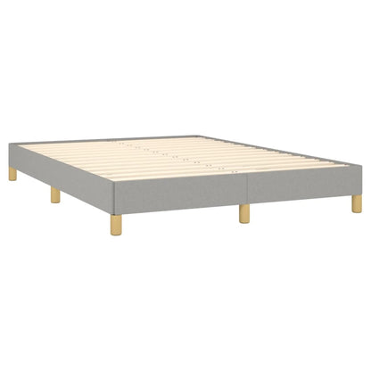 vidaXL Bed Frame without Mattress Light Grey 135x190 cm Double Double Fabric
