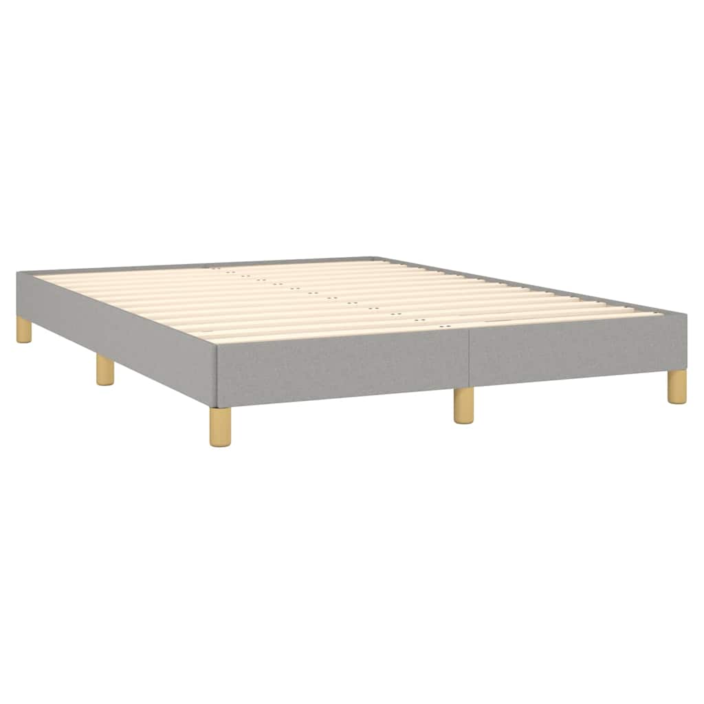 vidaXL Bed Frame without Mattress Light Grey 135x190 cm Double Fabric