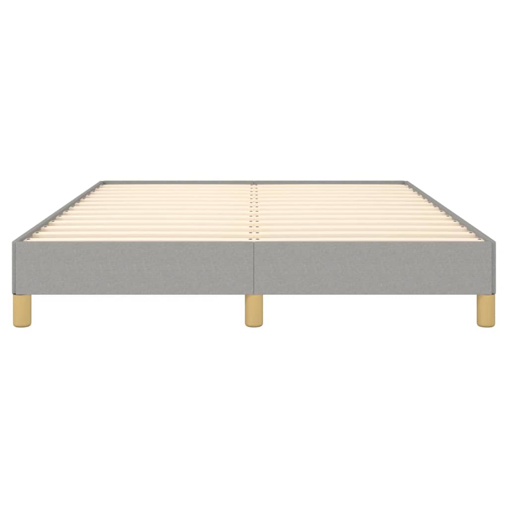 vidaXL Bed Frame without Mattress Light Grey 135x190 cm Double Double Fabric