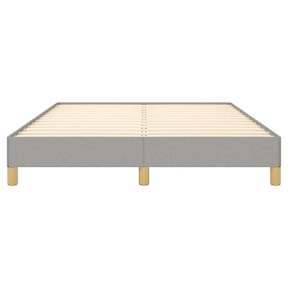 vidaXL Bed Frame without Mattress Light Grey 135x190 cm Double Fabric