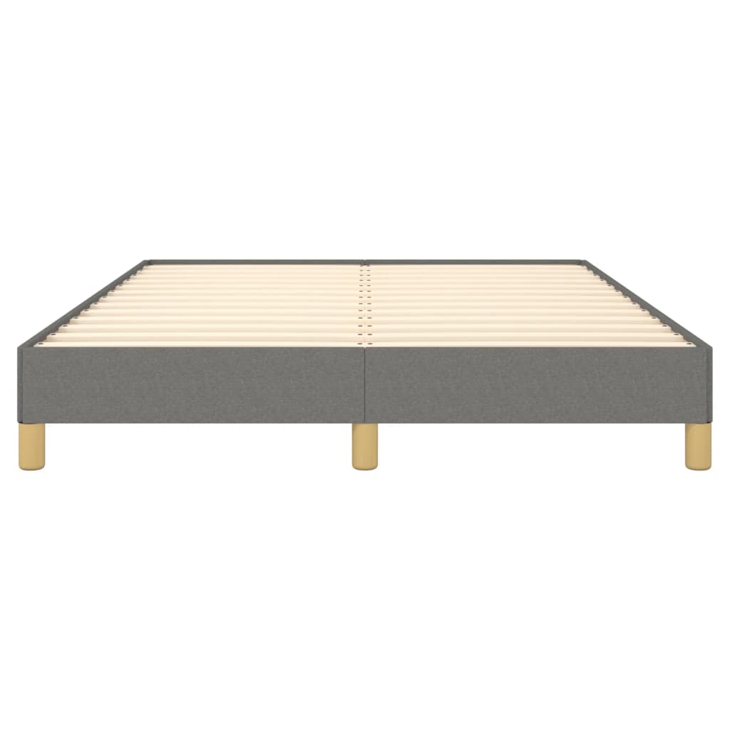 vidaXL Bed Frame without Mattress Dark Grey 135x190 cm Double Double Fabric