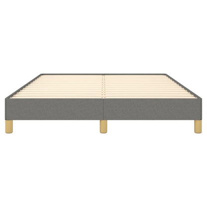 vidaXL Bed Frame without Mattress Dark Grey 135x190 cm Double Double Fabric