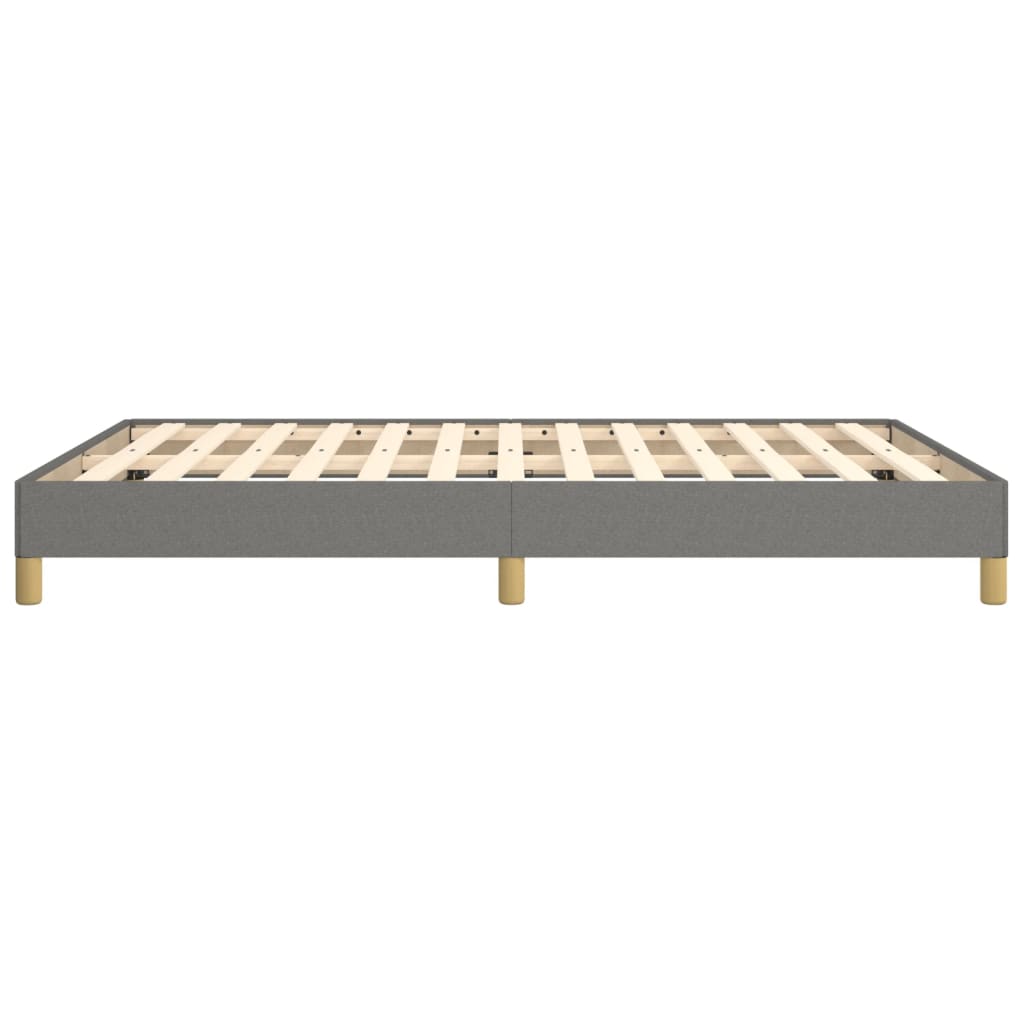 vidaXL Bed Frame without Mattress Dark Grey 135x190 cm Double Double Fabric