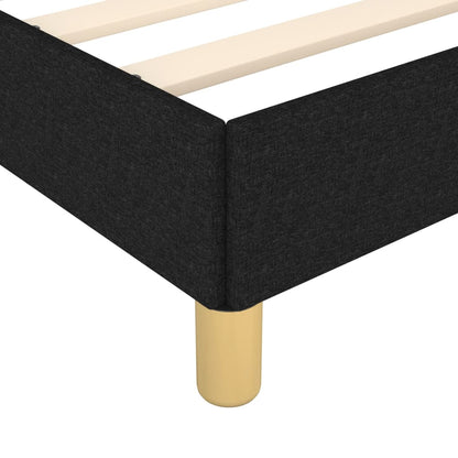 vidaXL Bed Frame without Mattress Black 135x190 cm Double Double Fabric
