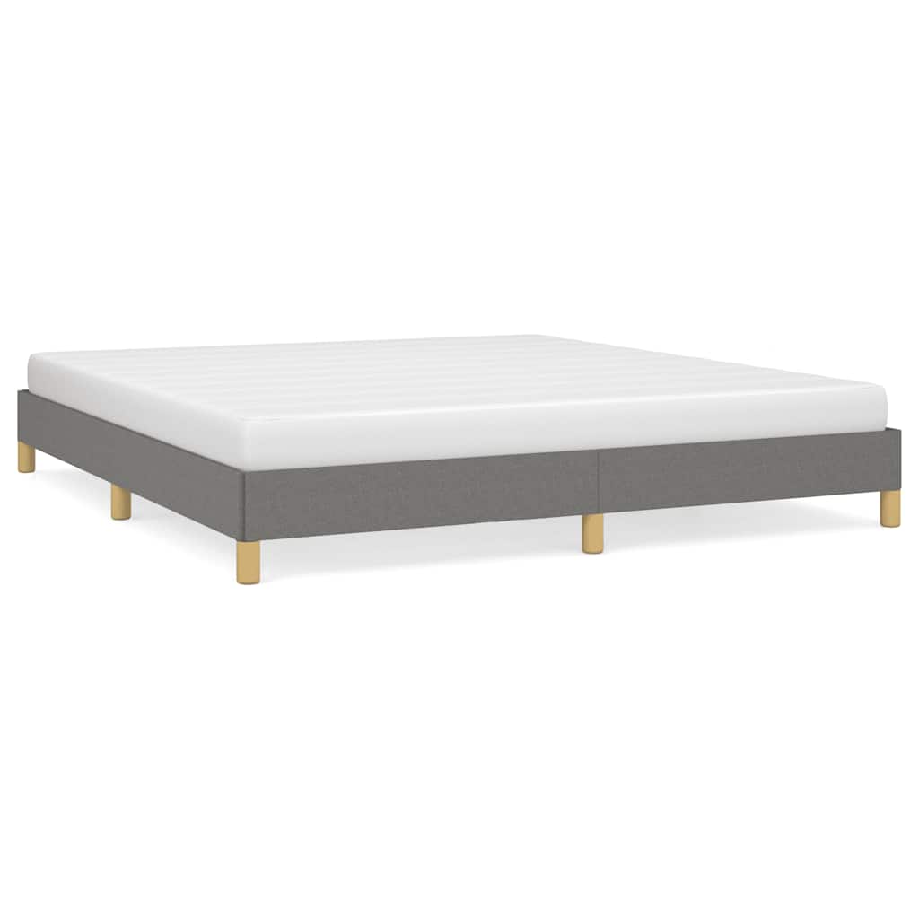 vidaXL Bed Frame without Mattress Dark Grey 180x200cm Super King Fabric