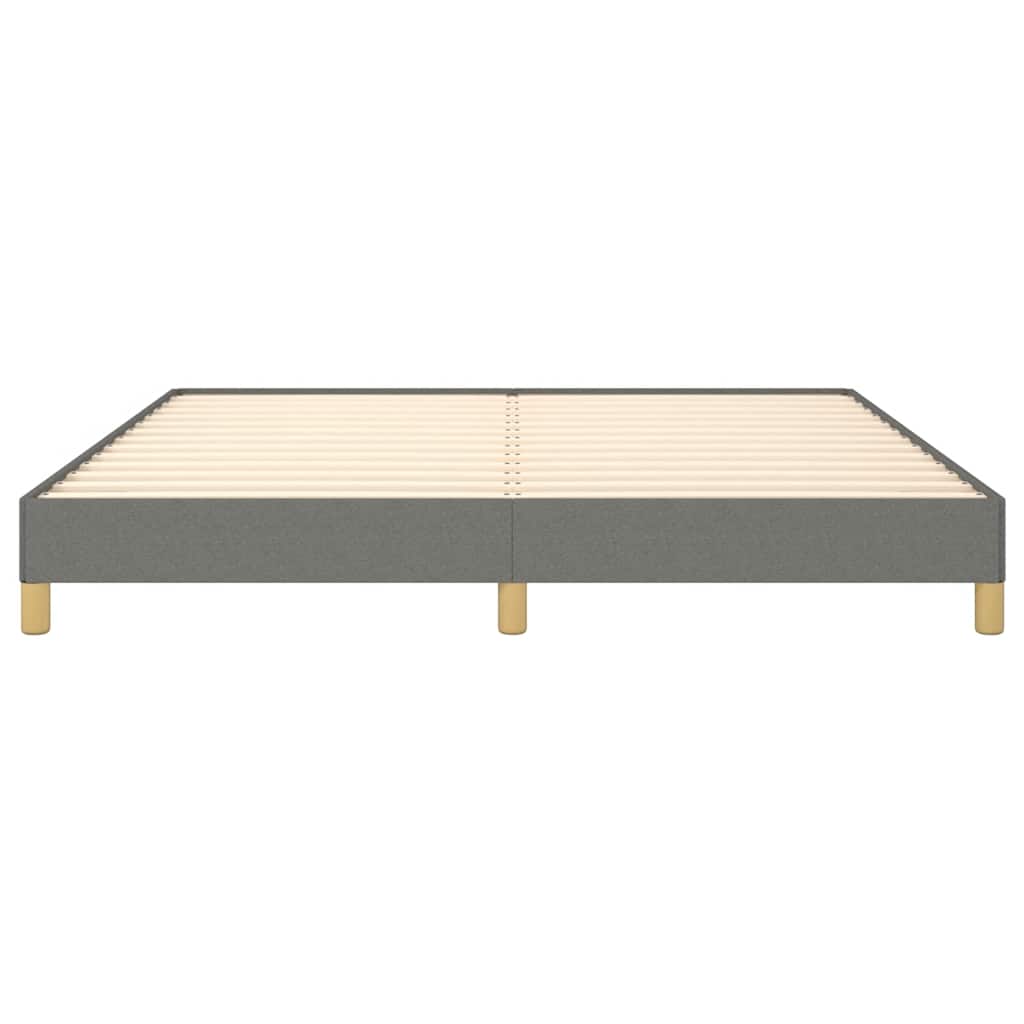 vidaXL Bed Frame without Mattress Dark Grey 180x200cm Super King Fabric