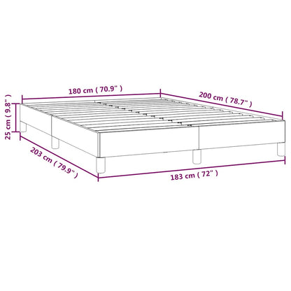 vidaXL Bed Frame without Mattress Dark Grey 180x200 cm Fabric