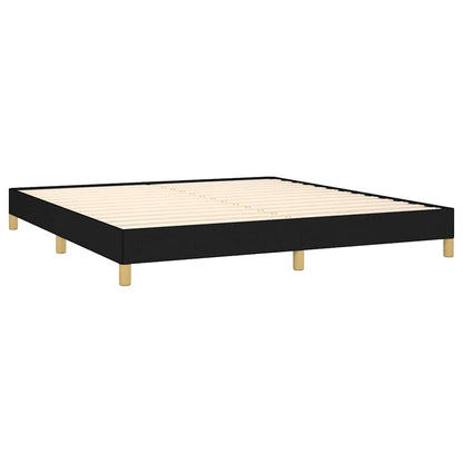 vidaXL Bed Frame without Mattress Black 180x200 cm Super King Fabric