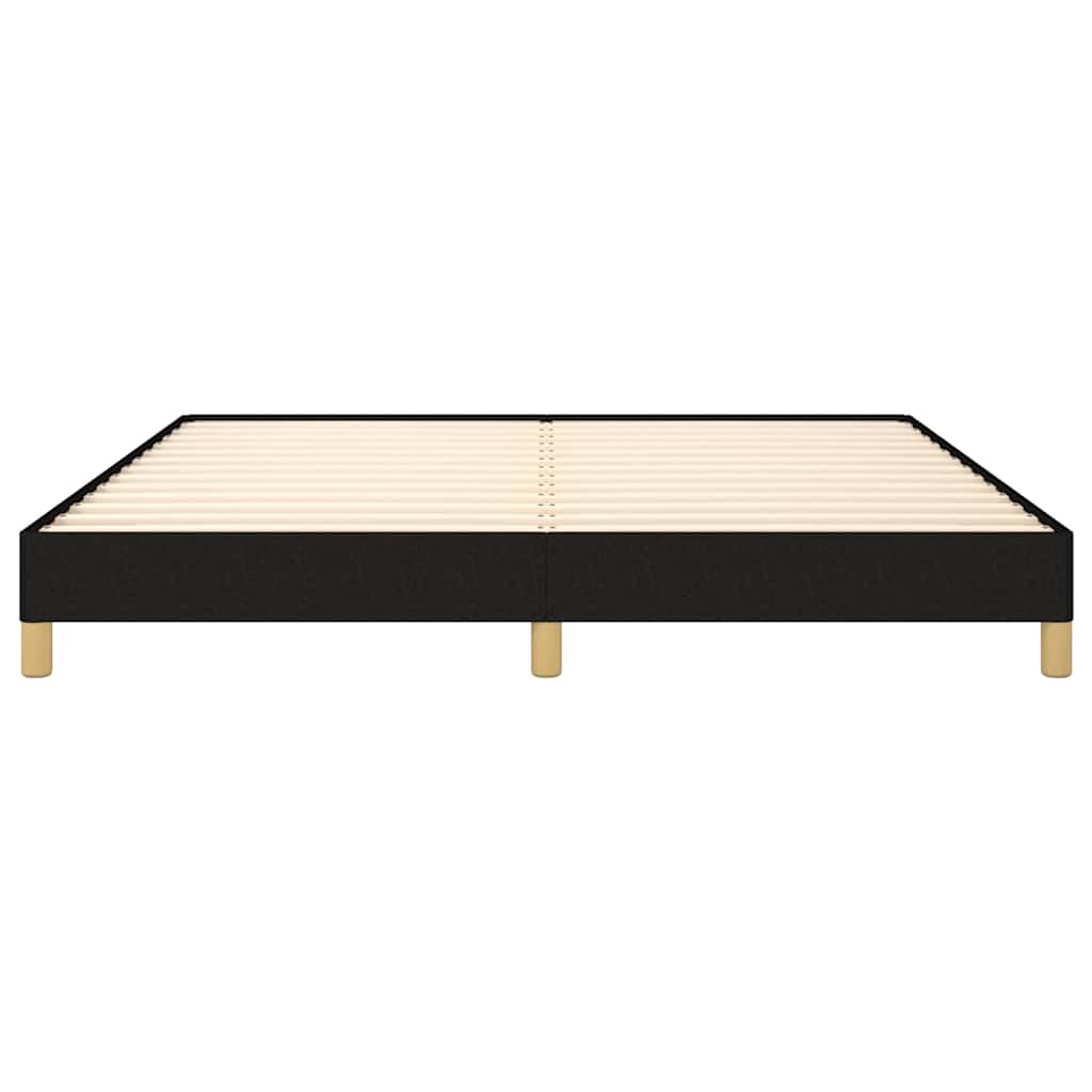vidaXL Bed Frame without Mattress Black 180x200 cm Super King Fabric