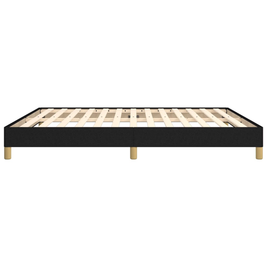 vidaXL Bed Frame without Mattress Black 180x200 cm Super King Super King Fabric