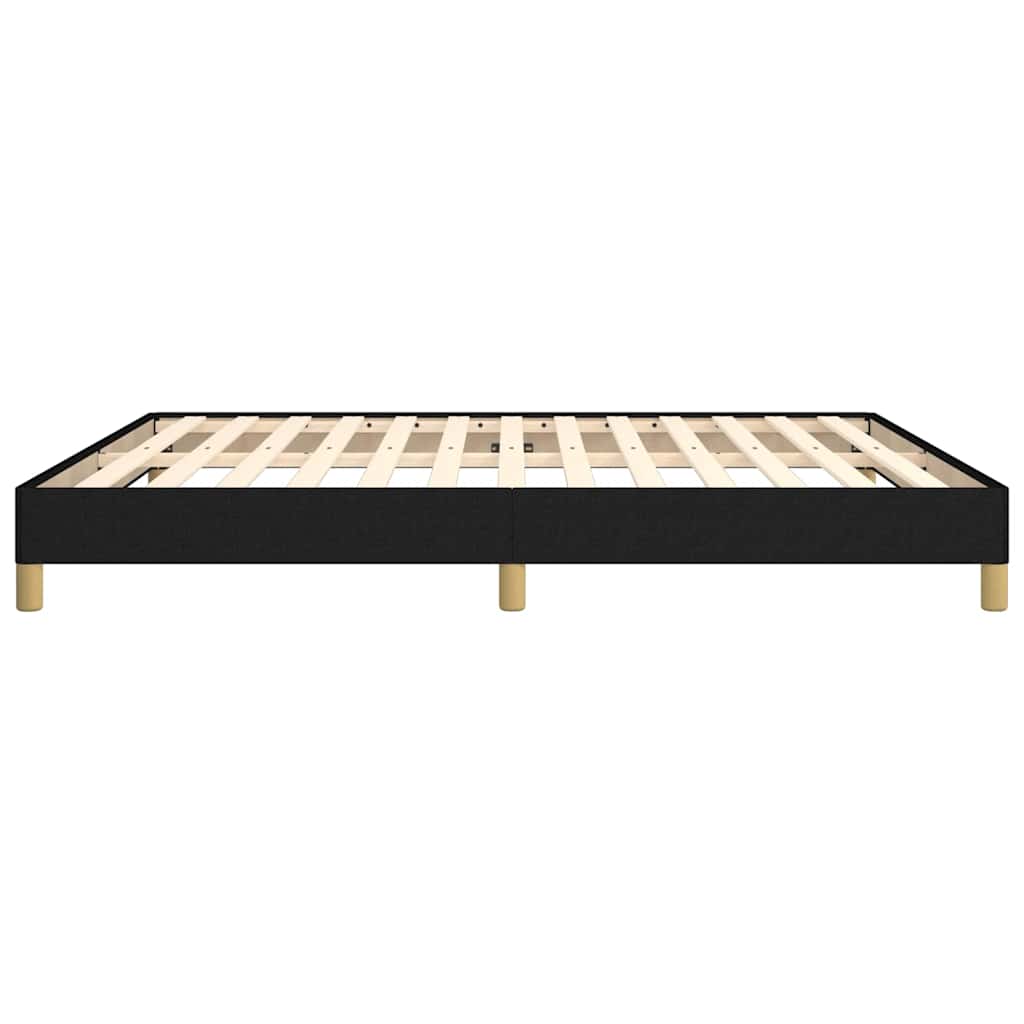 vidaXL Bed Frame without Mattress Black 180x200 cm Super King Fabric
