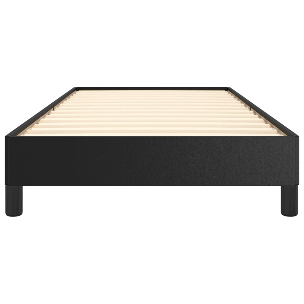 vidaXL Bed Frame without Mattress Black 90x190 cm Single Single Faux Leather
