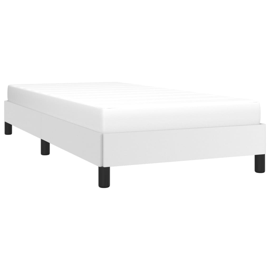 vidaXL Bed Frame without Mattress White 90x190 cm Single Single Faux Leather