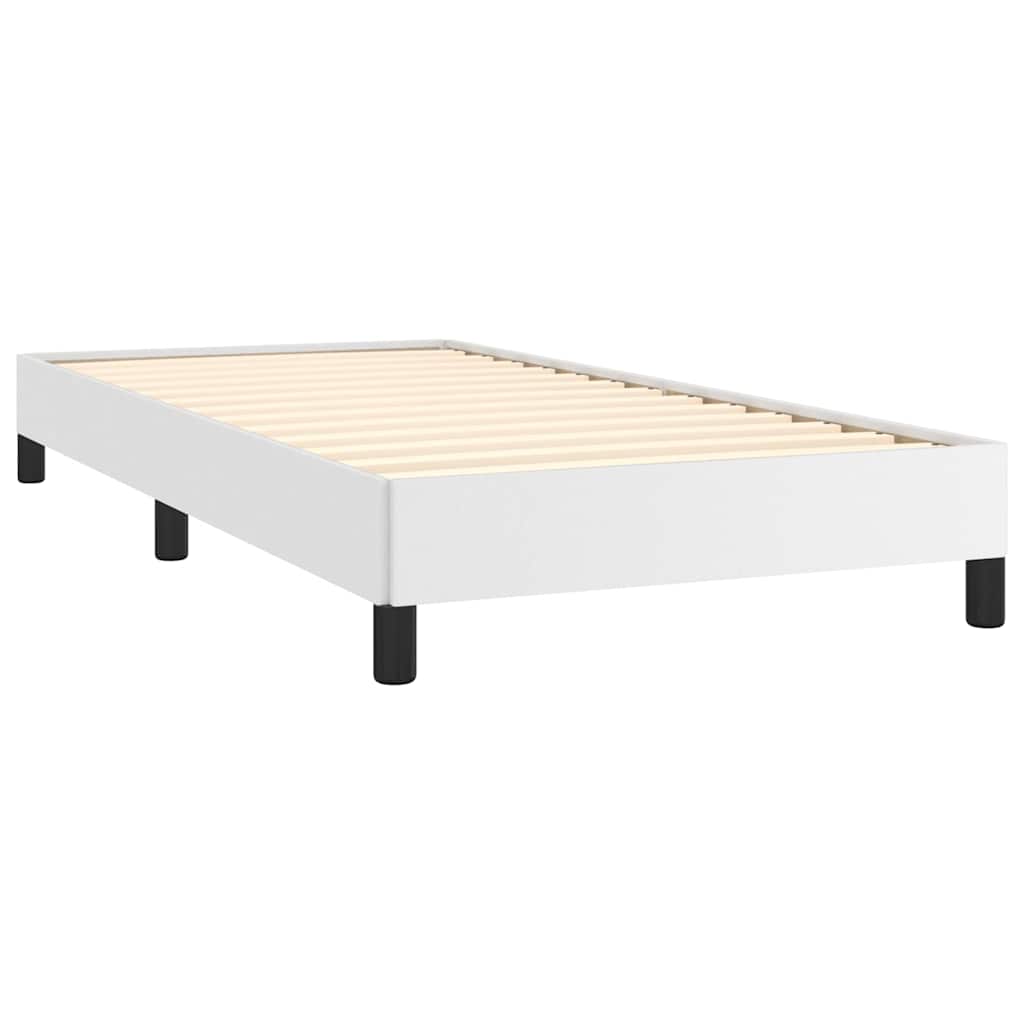 vidaXL Bed Frame without Mattress White 90x190 cm Single Faux Leather