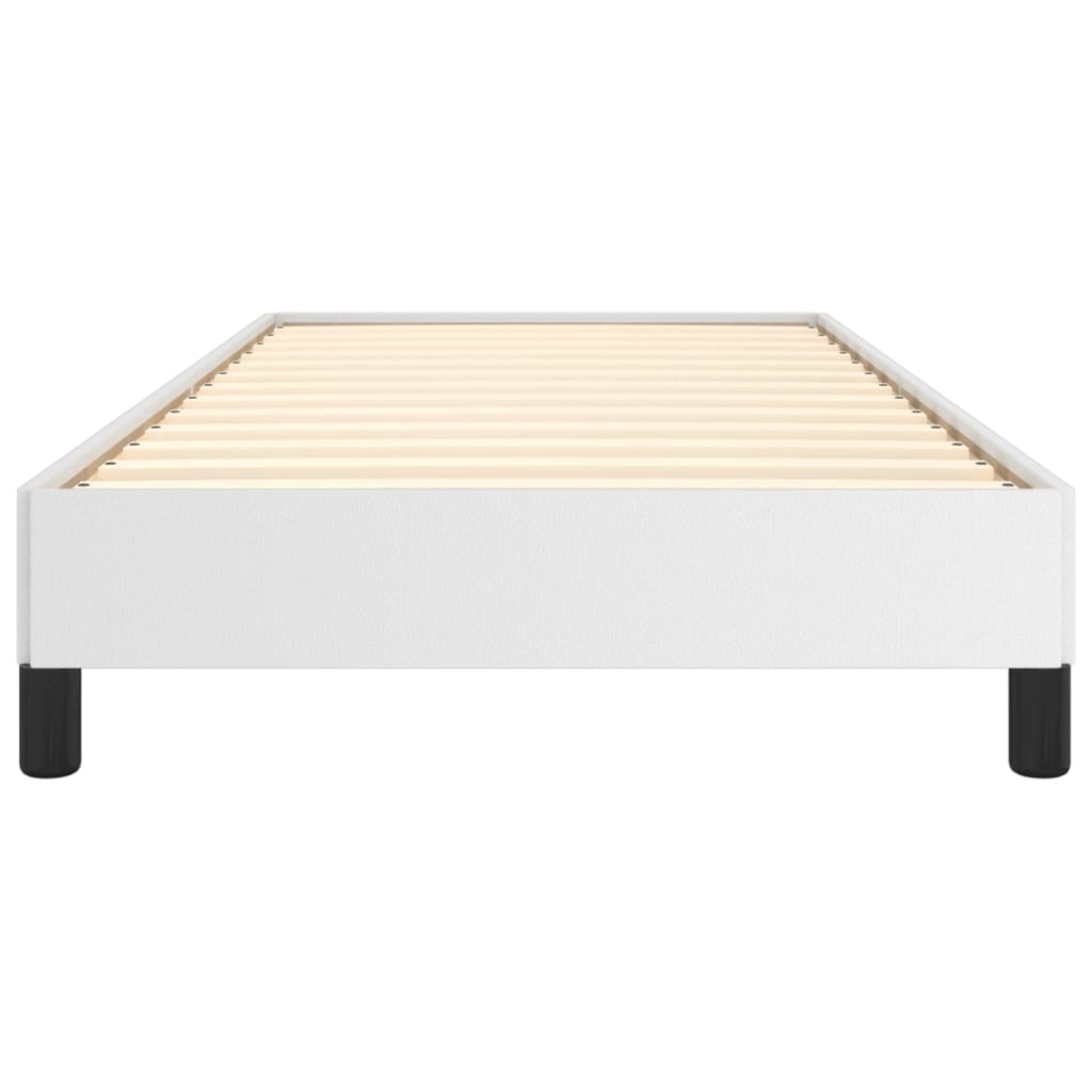 vidaXL Bed Frame without Mattress White 90x190 cm Single Single Faux Leather