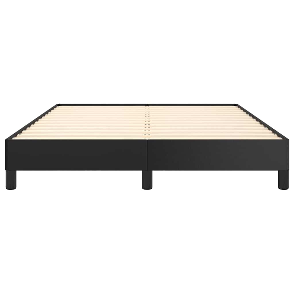 vidaXL Bed Frame without Mattress Black 135x190 cm Double Faux Leather