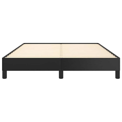 vidaXL Bed Frame without Mattress Black 135x190 cm Double Faux Leather