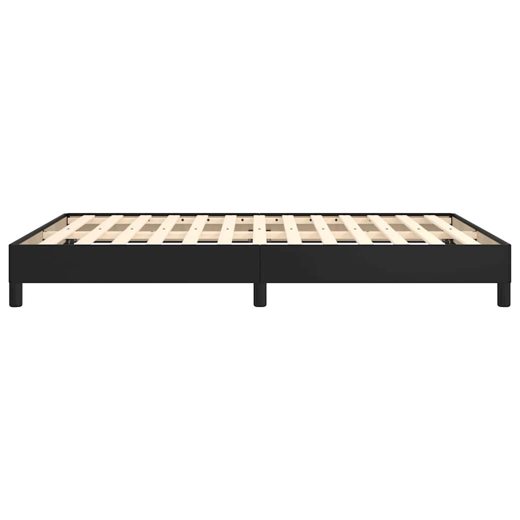 vidaXL Bed Frame without Mattress Black 135x190 cm Double Faux Leather