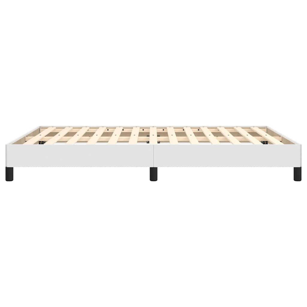 vidaXL Bed Frame without Mattress White 135x190 cm Double Faux Leather