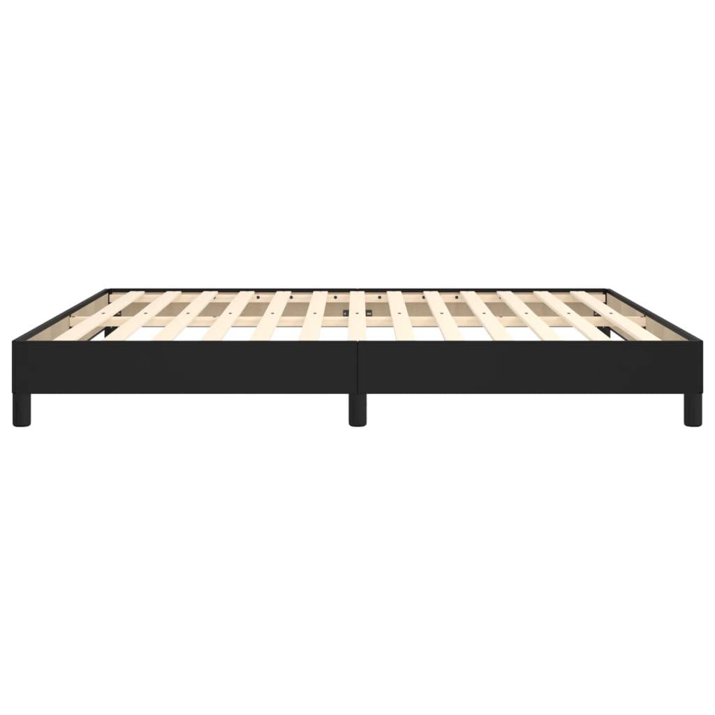 vidaXL Bed Frame without Mattress Black Super King Faux Leather