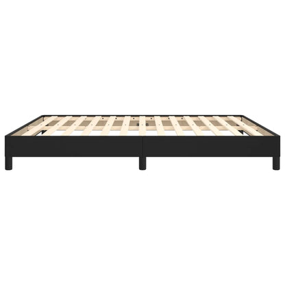 vidaXL Bed Frame without Mattress Black Super King Faux Leather