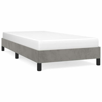 vidaXL Bed Frame without Mattress Light Grey 90x190 cm Single Velvet
