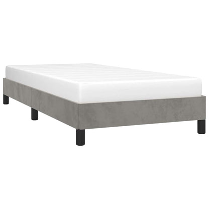 vidaXL Bed Frame without Mattress Light Grey 90x190 cm Single Velvet