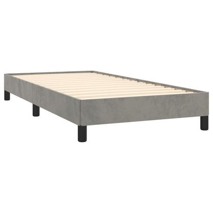 vidaXL Bed Frame without Mattress Light Grey 90x190 cm Single Single Velvet