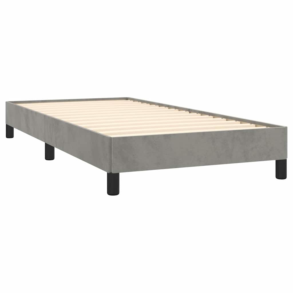 vidaXL Bed Frame without Mattress Light Grey 90x190 cm Single Velvet