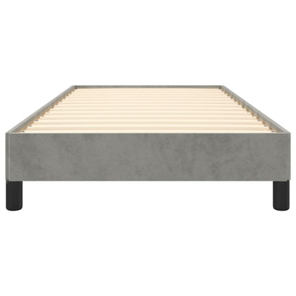vidaXL Bed Frame without Mattress Light Grey 90x190 cm Single Single Velvet