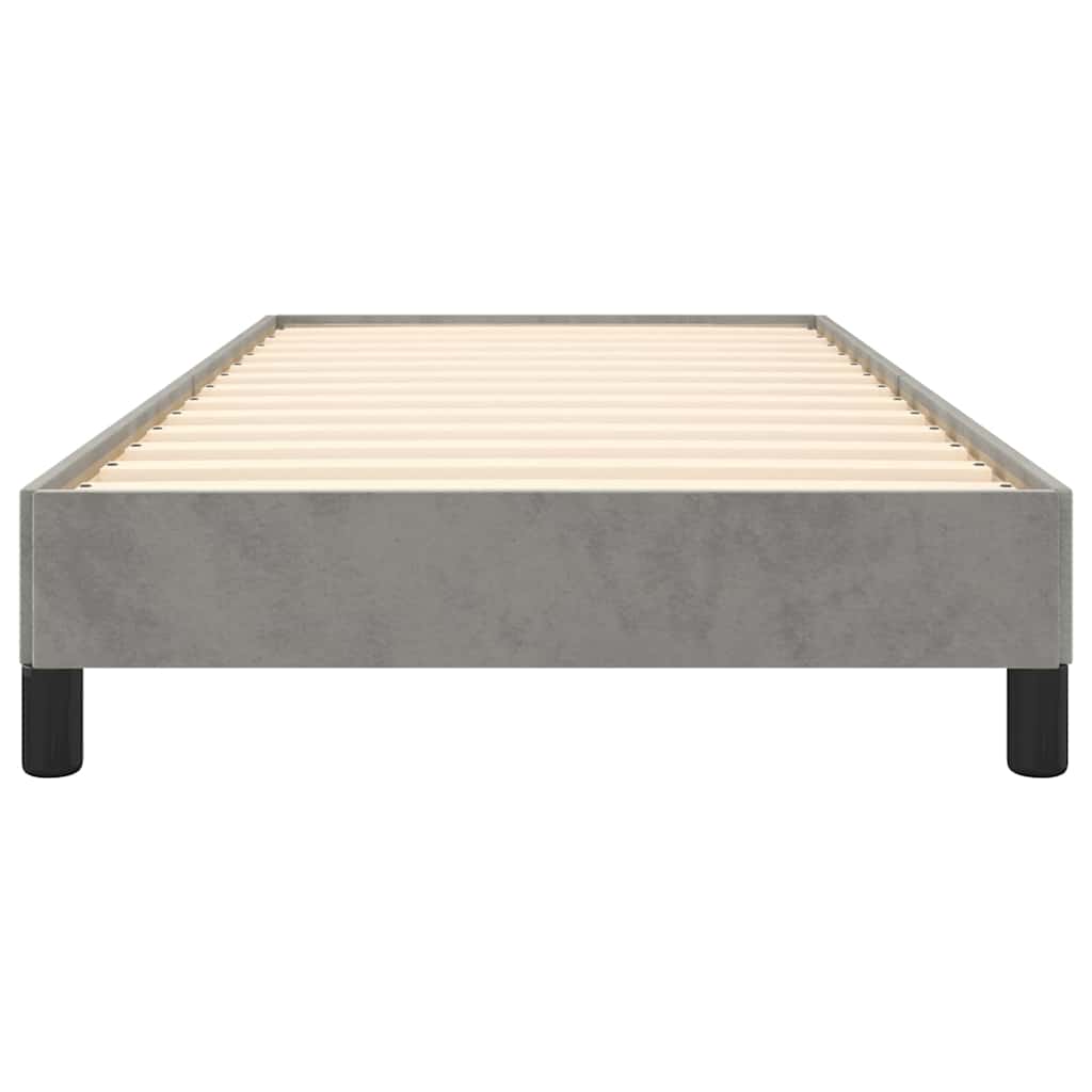 vidaXL Bed Frame without Mattress Light Grey 90x190 cm Single Velvet