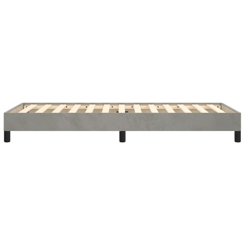 vidaXL Bed Frame without Mattress Light Grey 90x190 cm Single Single Velvet