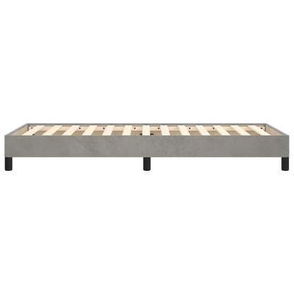 vidaXL Bed Frame without Mattress Light Grey 90x190 cm Single Single Velvet