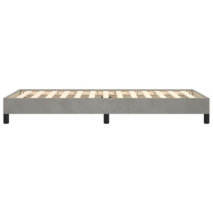 vidaXL Bed Frame without Mattress Light Grey 90x190 cm Single Velvet