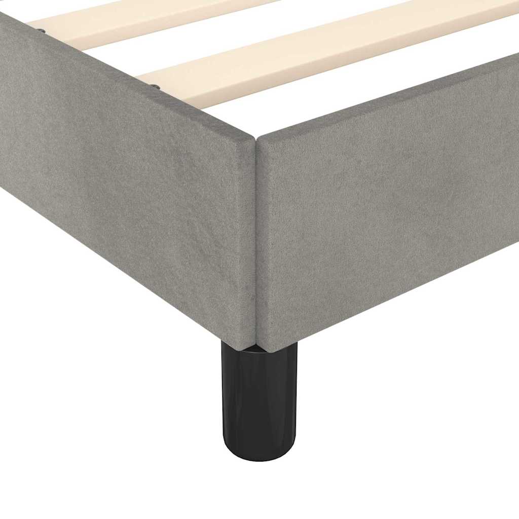 vidaXL Bed Frame without Mattress Light Grey 90x190 cm Single Velvet