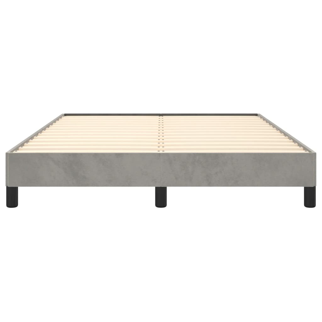 vidaXL Bed Frame without Mattress Light Grey 135x190 cm Double Double Velvet