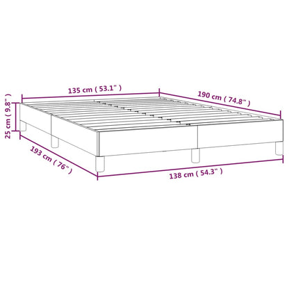 vidaXL Bed Frame without Mattress Dark Grey 135x190 cm Double Double Velvet