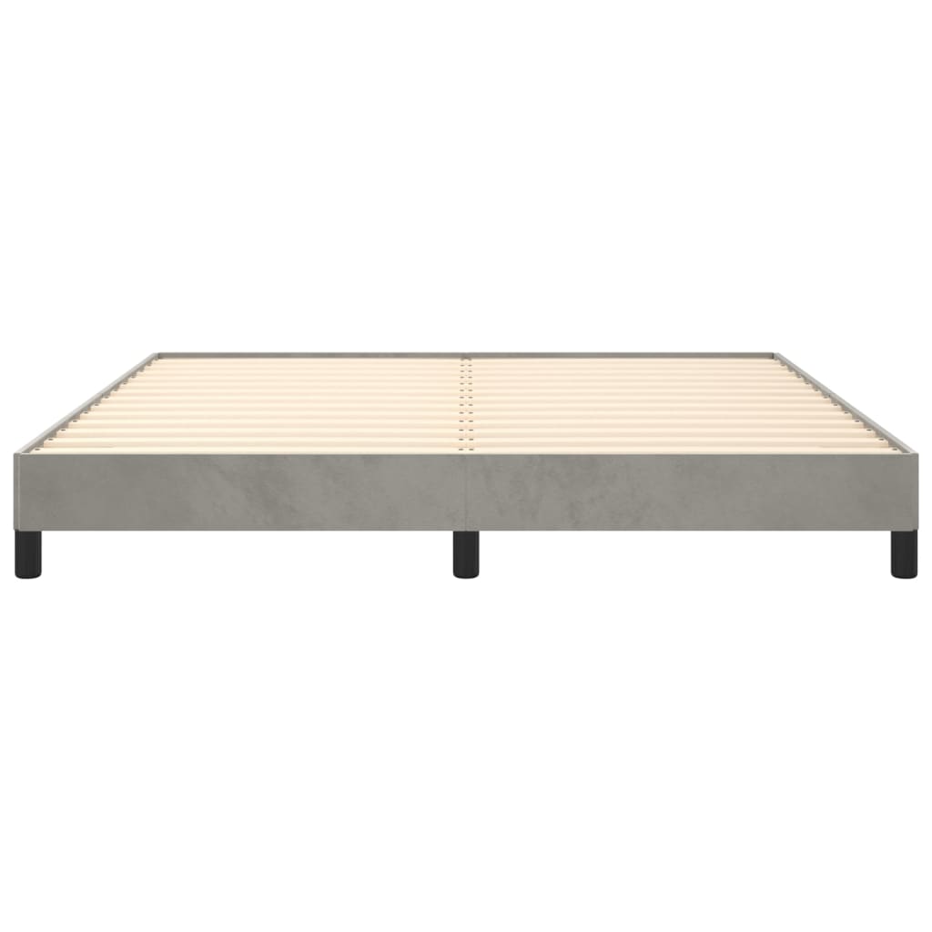 vidaXL Bed Frame without Mattress Light Grey Super King Velvet