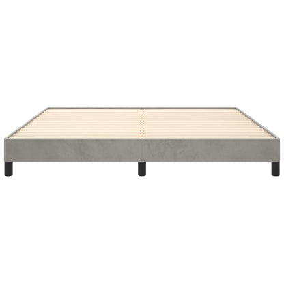 vidaXL Bed Frame without Mattress Light Grey Super King Velvet