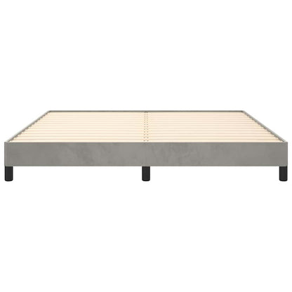 vidaXL Bed Frame without Mattress Light Grey Super King Velvet