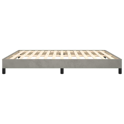 vidaXL Bed Frame without Mattress Light Grey Super King Velvet