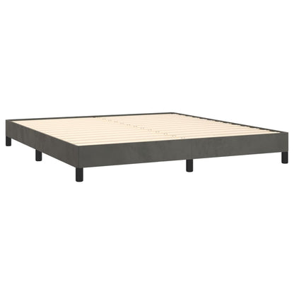 vidaXL Bed Frame without Mattress Dark Grey Super King Velvet
