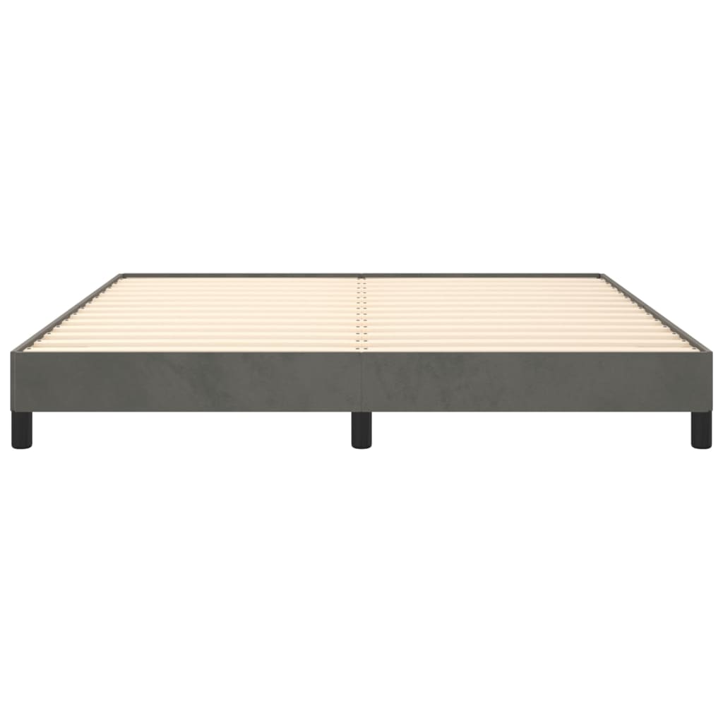 vidaXL Bed Frame without Mattress Dark Grey Super King Velvet