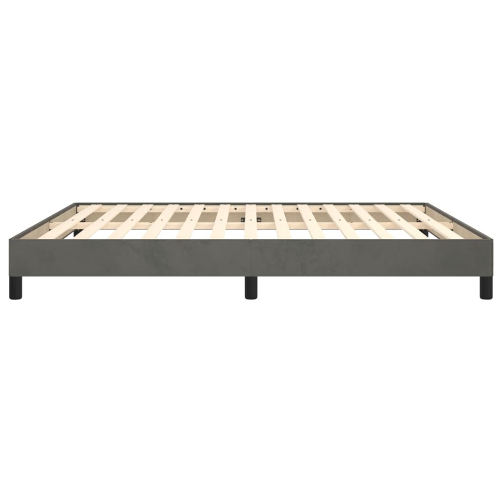 vidaXL Bed Frame without Mattress Dark Grey Super King Velvet