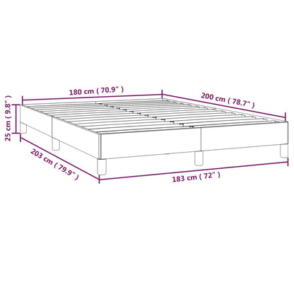 vidaXL Bed Frame without Mattress Dark Grey Super King Velvet