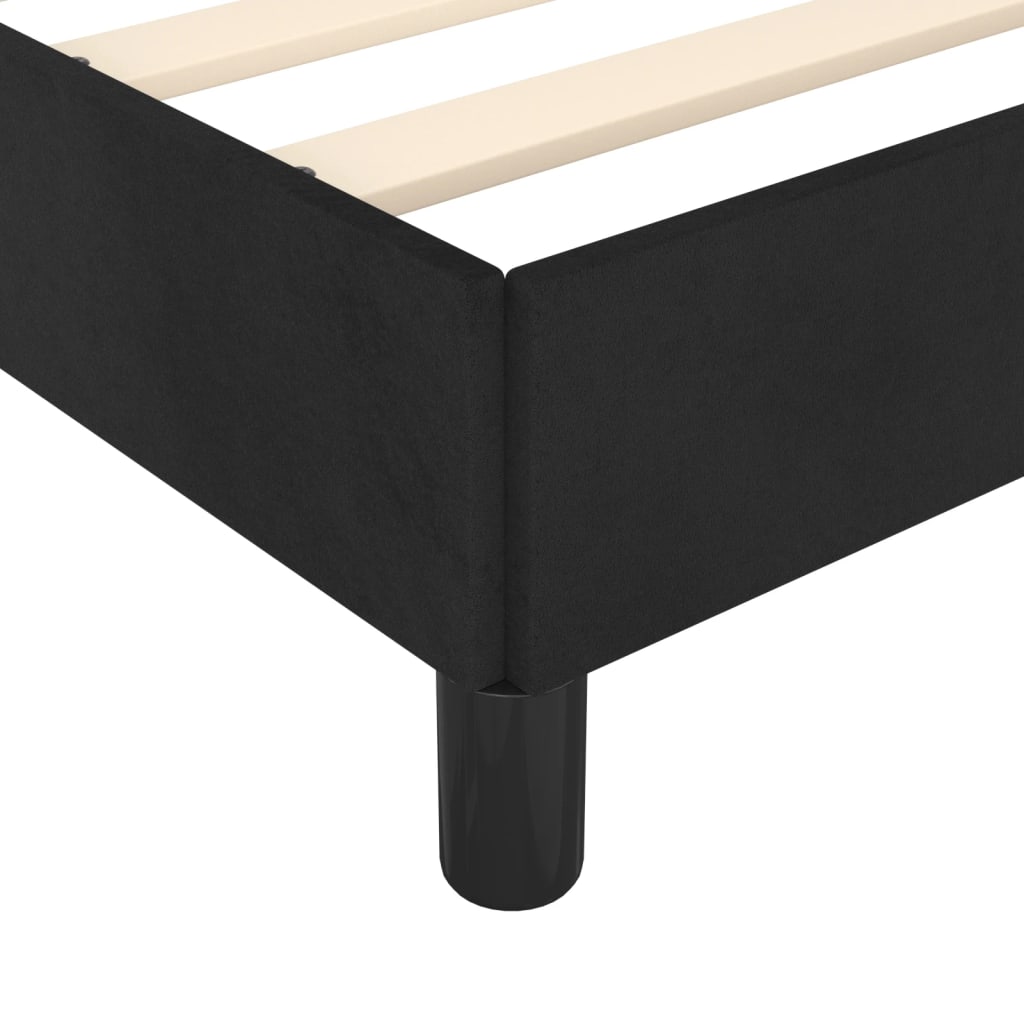vidaXL Bed Frame without Mattress Black 180x200 cm Super King Super King Velvet