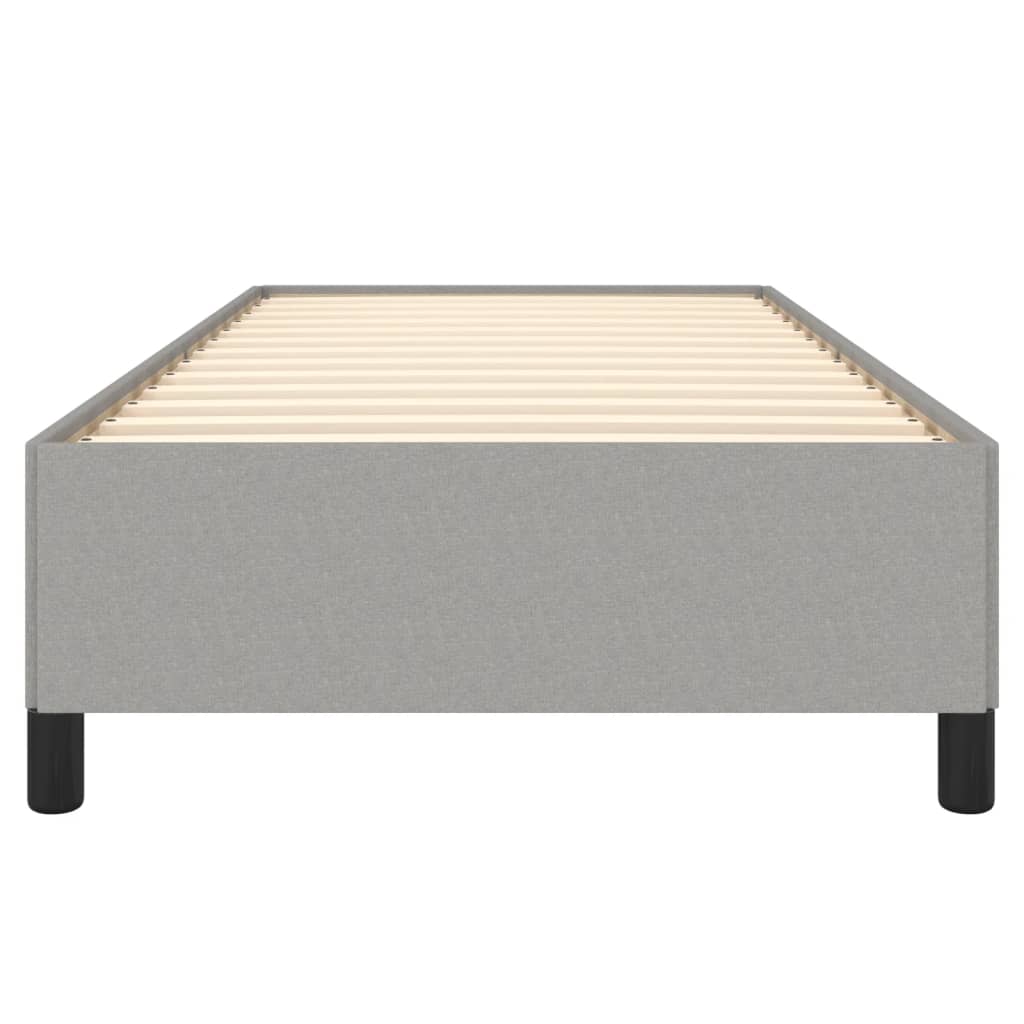 vidaXL Bed Frame without Mattress Light Grey 90x190 cm Single Single Fabric