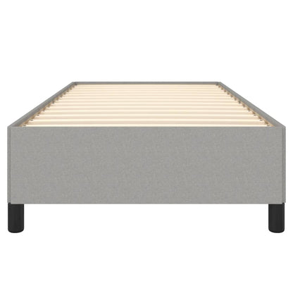 vidaXL Bed Frame without Mattress Light Grey 90x190 cm Single Single Fabric