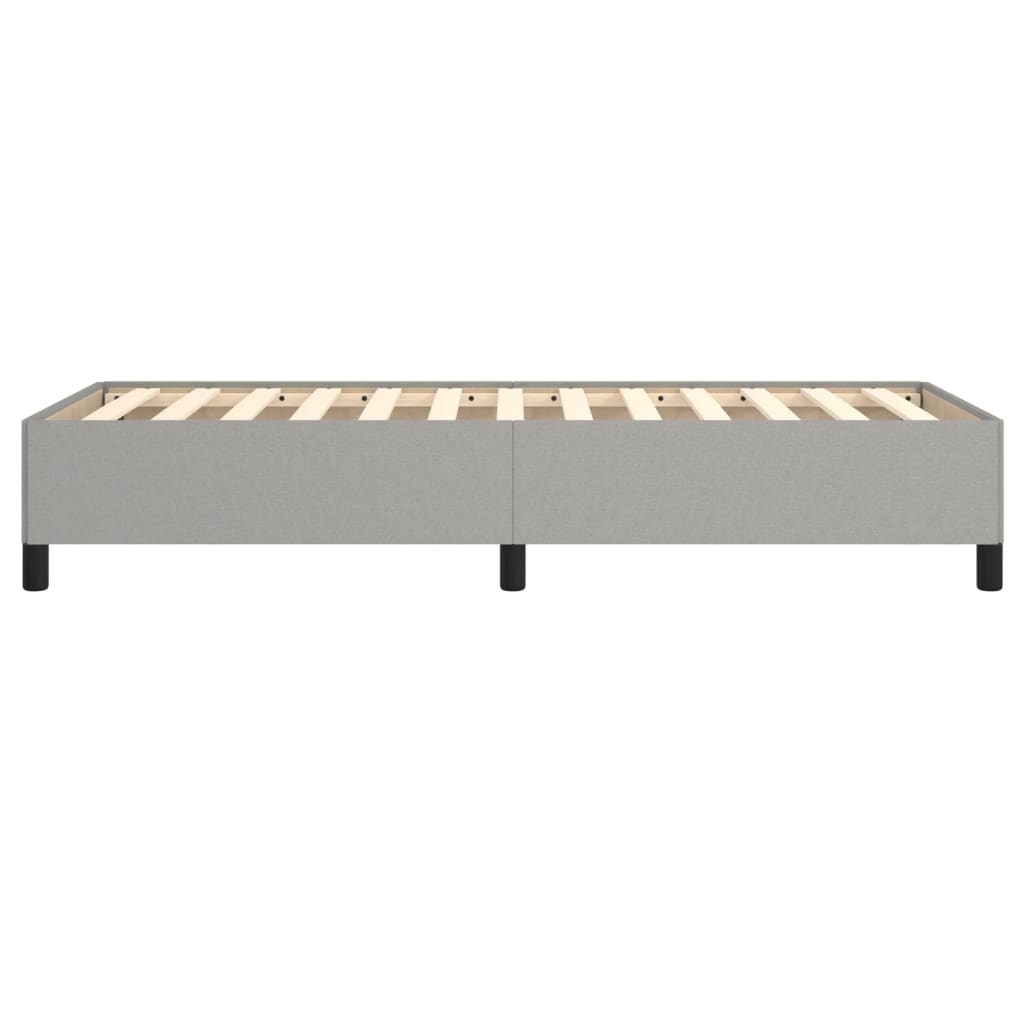 vidaXL Bed Frame without Mattress Light Grey 90x190 cm Single Single Fabric