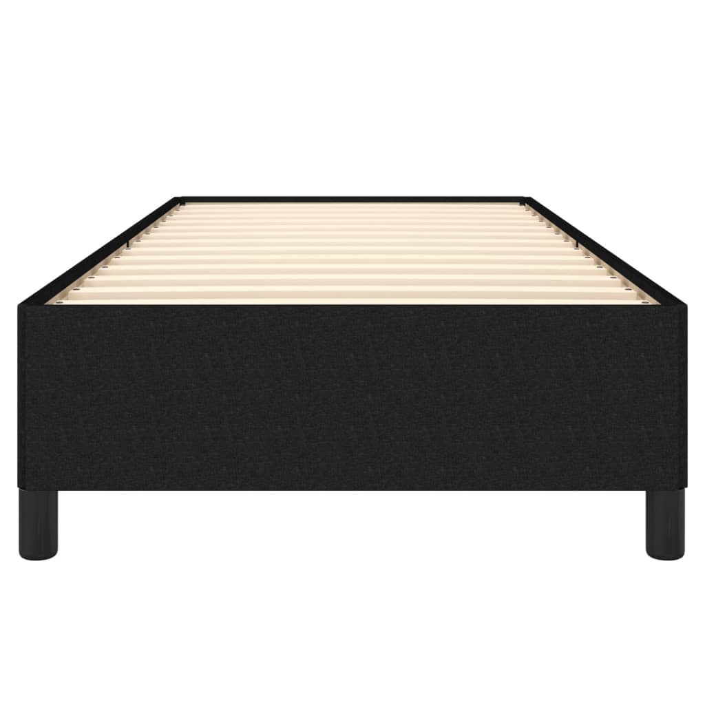 vidaXL Bed Frame without Mattress Black 90x190 cm Single Single Fabric